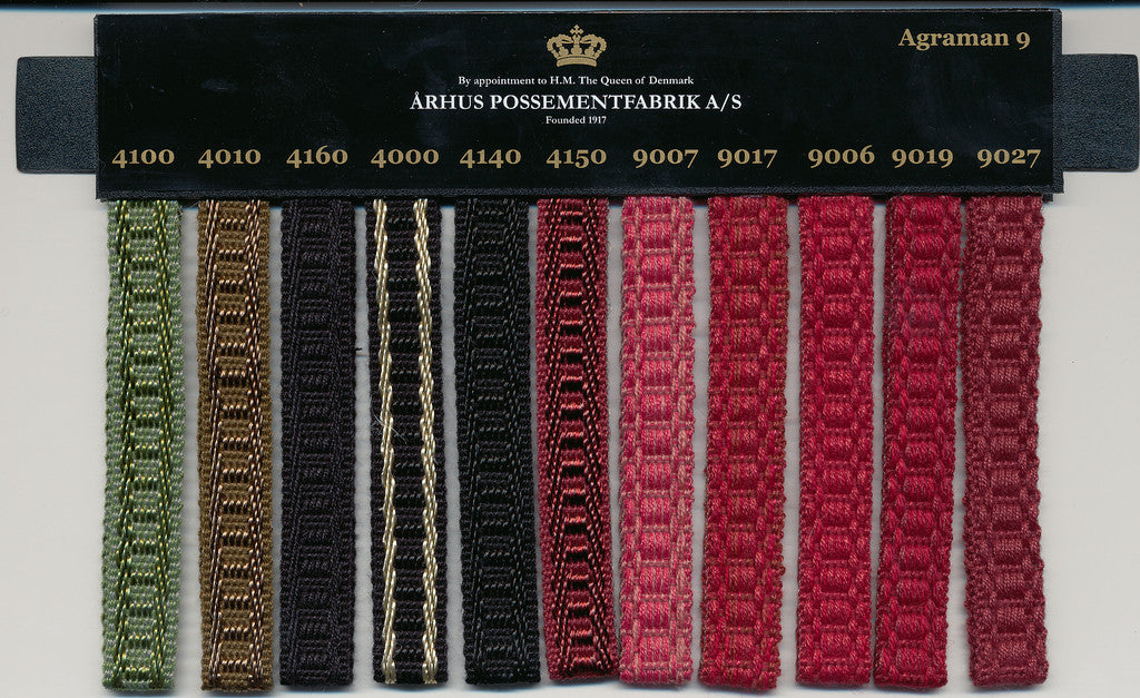 Århus Possementfabrik - Agraman 9, Tilbage 4140 - 4150 - 9006 Resten er UDGÅET
