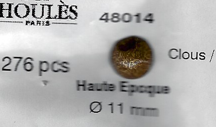 48014 Haute Epoque GAMMEL MESSING Ø11mm REST 276 stk.